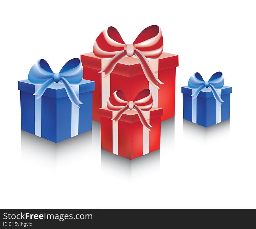 Collecton of colorful gift boxes - vector format included