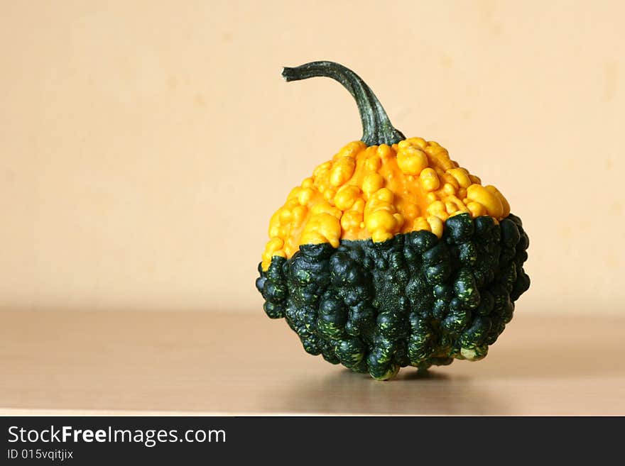 Decorative pumpkinon on the table