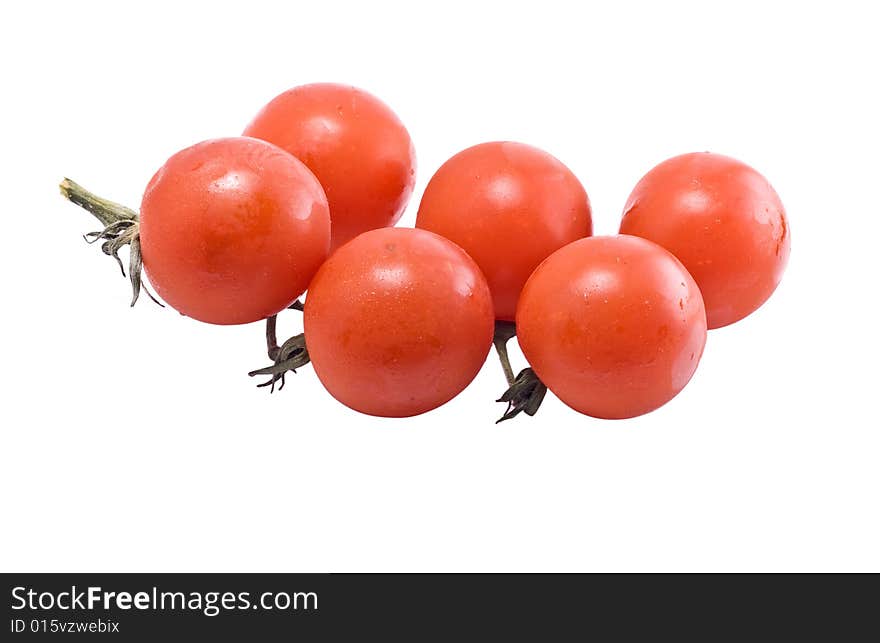 Cherry tomato. Isolated on white