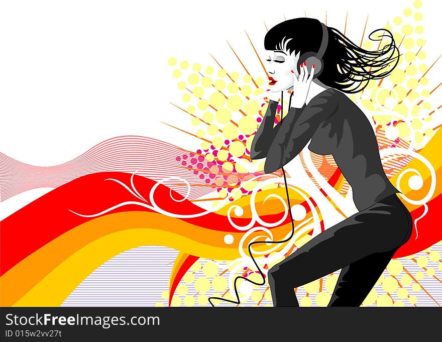 Background for a dancing party, vector. Background for a dancing party, vector