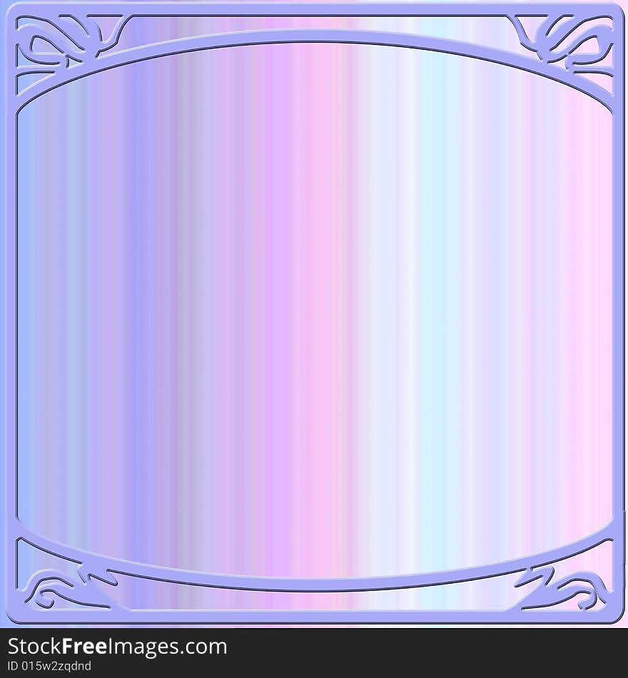 Square background with decorative frame and pastel colored gradient. Square background with decorative frame and pastel colored gradient