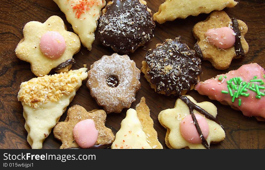 Different kinds of sweet Cookies. Different kinds of sweet Cookies