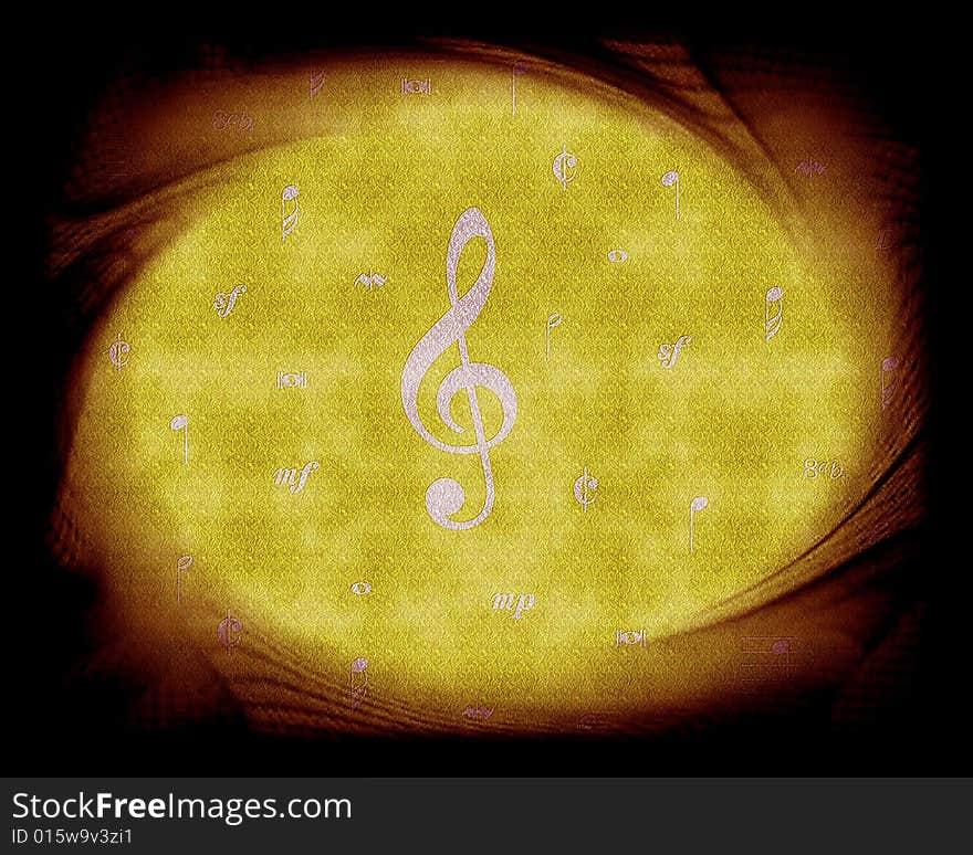 Abstract background with music notes