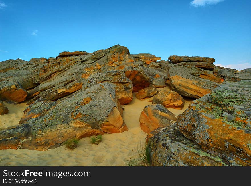 HDR image of the beautiful natural sandstones. HDR image of the beautiful natural sandstones