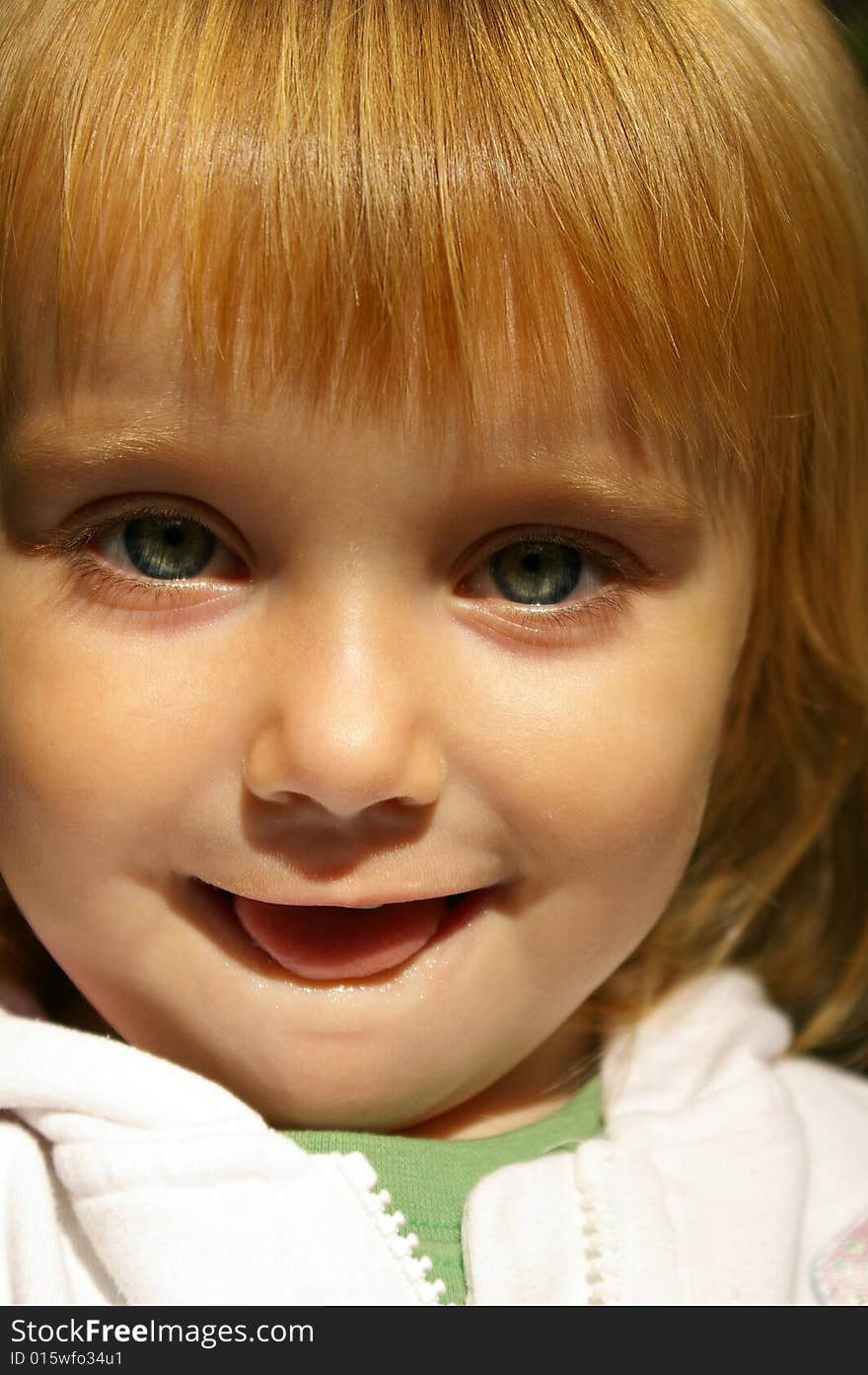 Closeup portrait of cute little caucasian girl. Closeup portrait of cute little caucasian girl