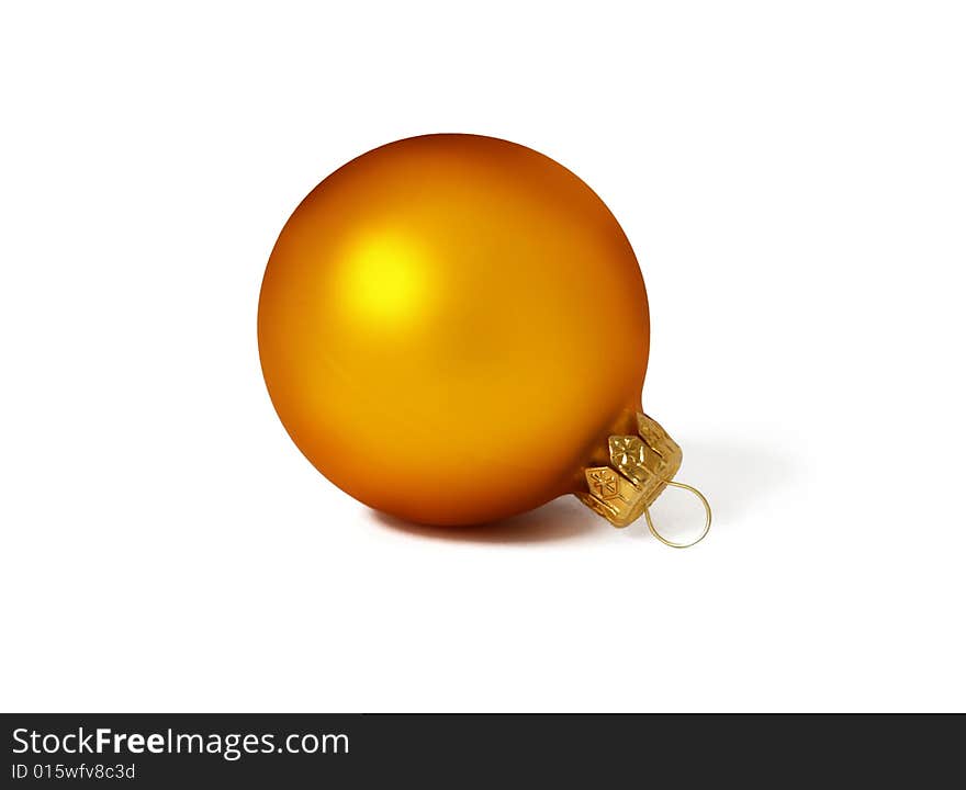 Orange sphere on a white background