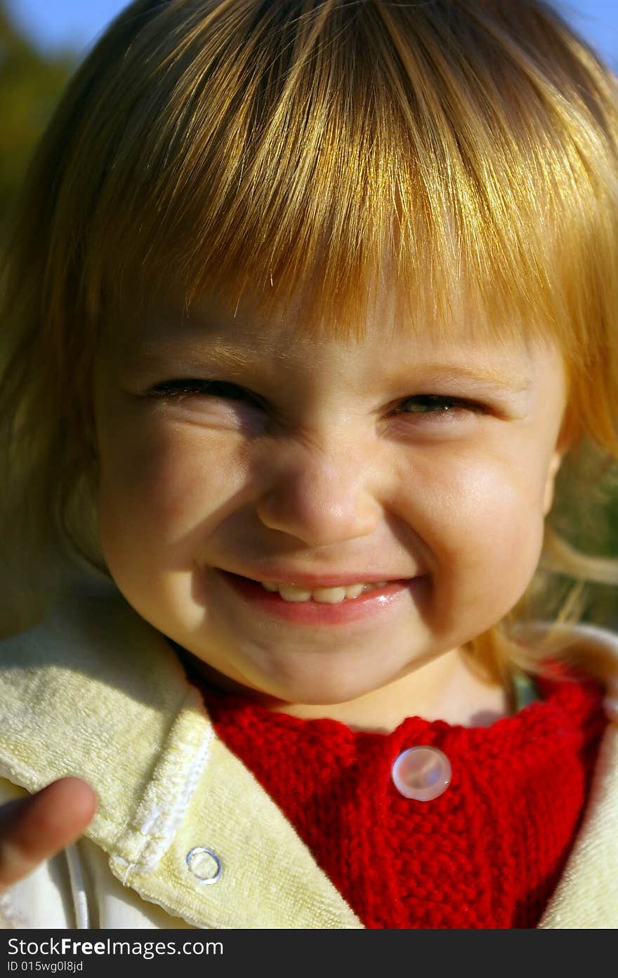 Closeup portrait of cute little caucasian girl. Closeup portrait of cute little caucasian girl