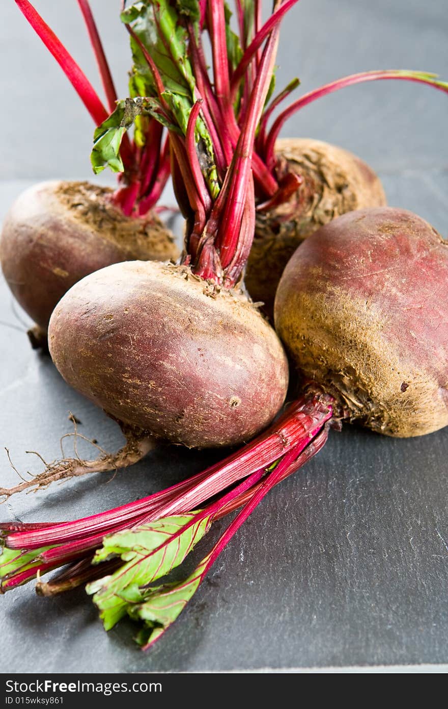 Four Uncooked Beetroots