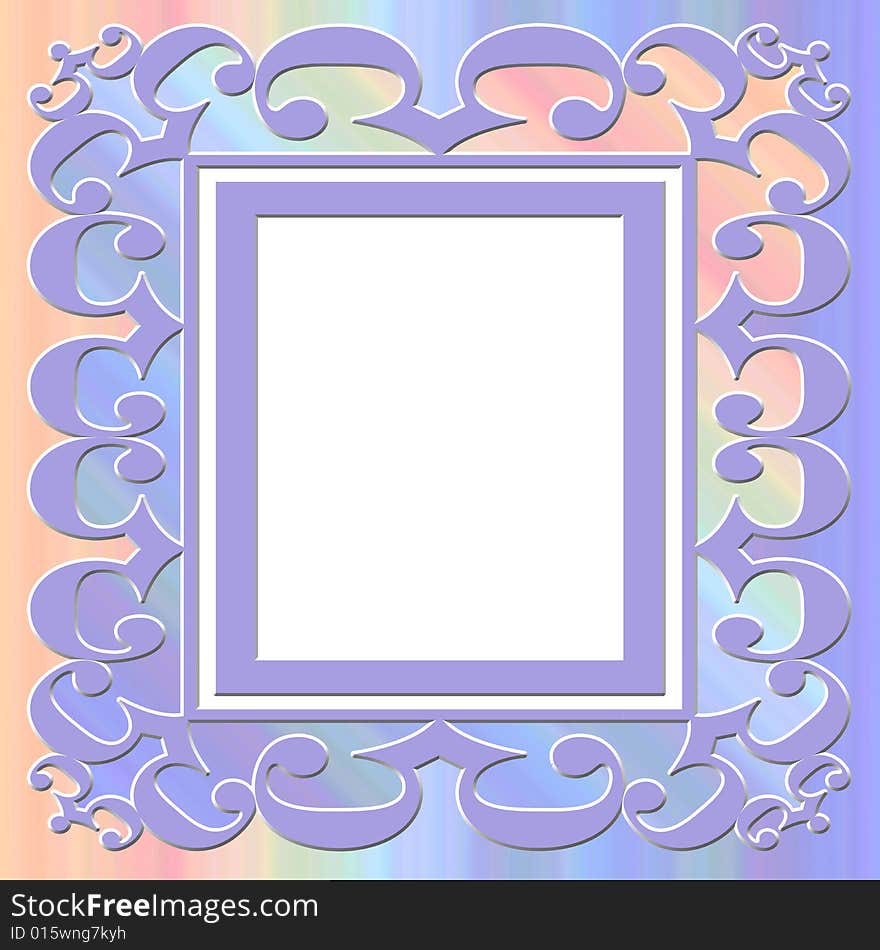 Square pastel frame