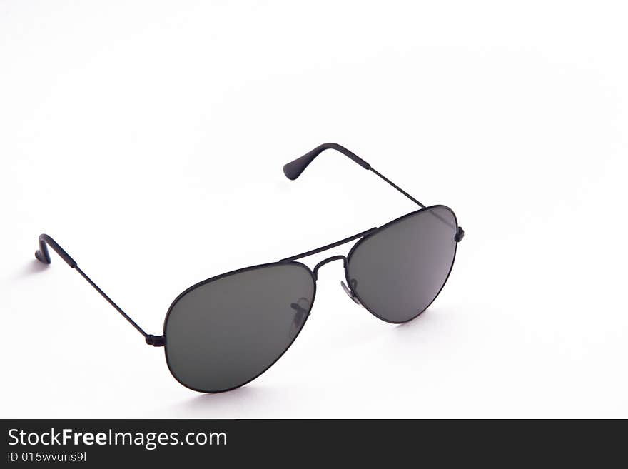 Black Polarised Sunglasses on white background. Black Polarised Sunglasses on white background