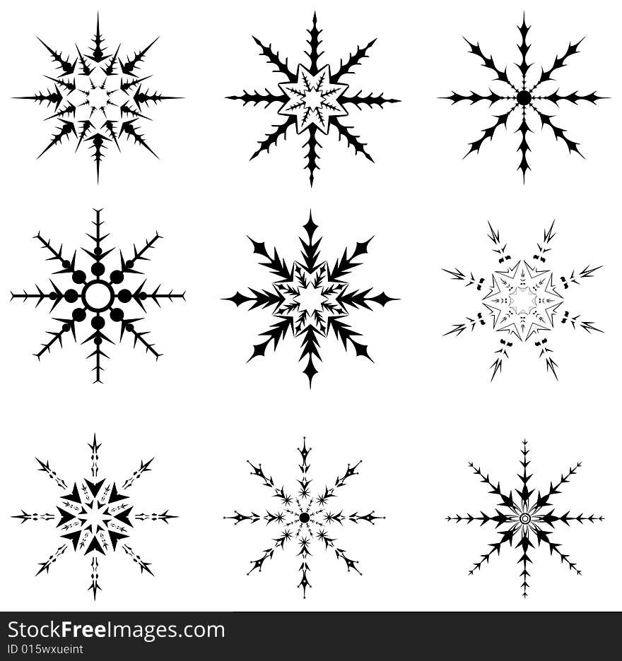 Snowflake isolated on white background. Snowflake isolated on white background