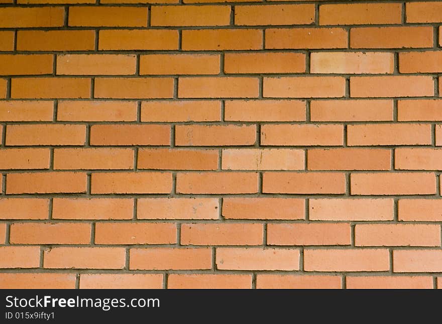 Background of red brick wall