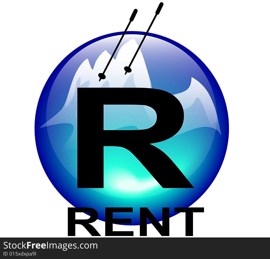 Mountain Ski Rent Icon