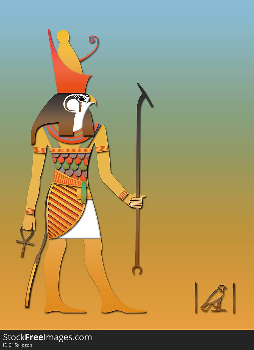 Horos the egyptian god of sky