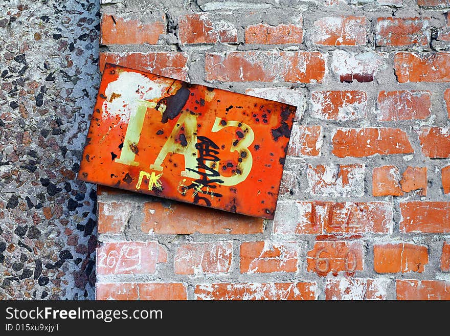 Wall from a brick. Abstract background
tablet on a wall