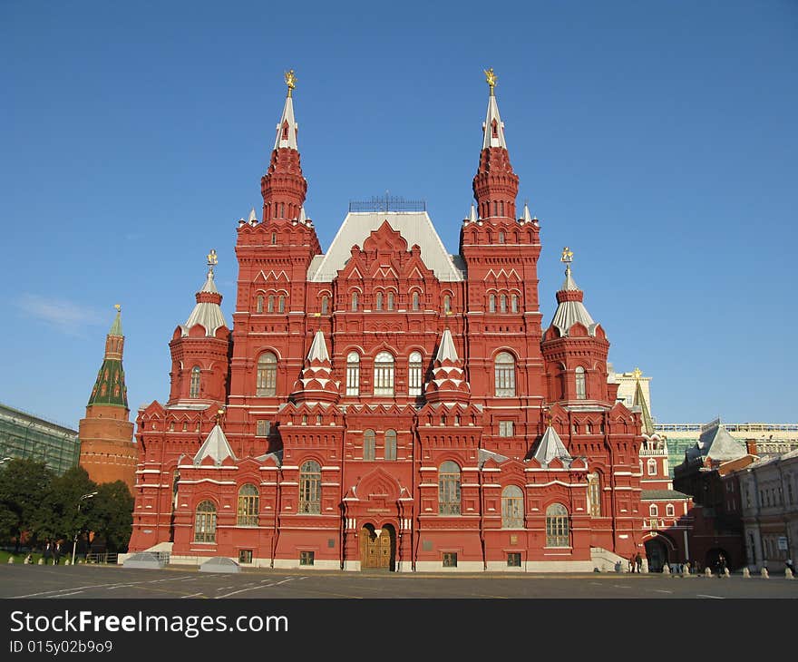 Shoot of red square, shot of historical museum, Moskow. Shoot of red square, shot of historical museum, Moskow