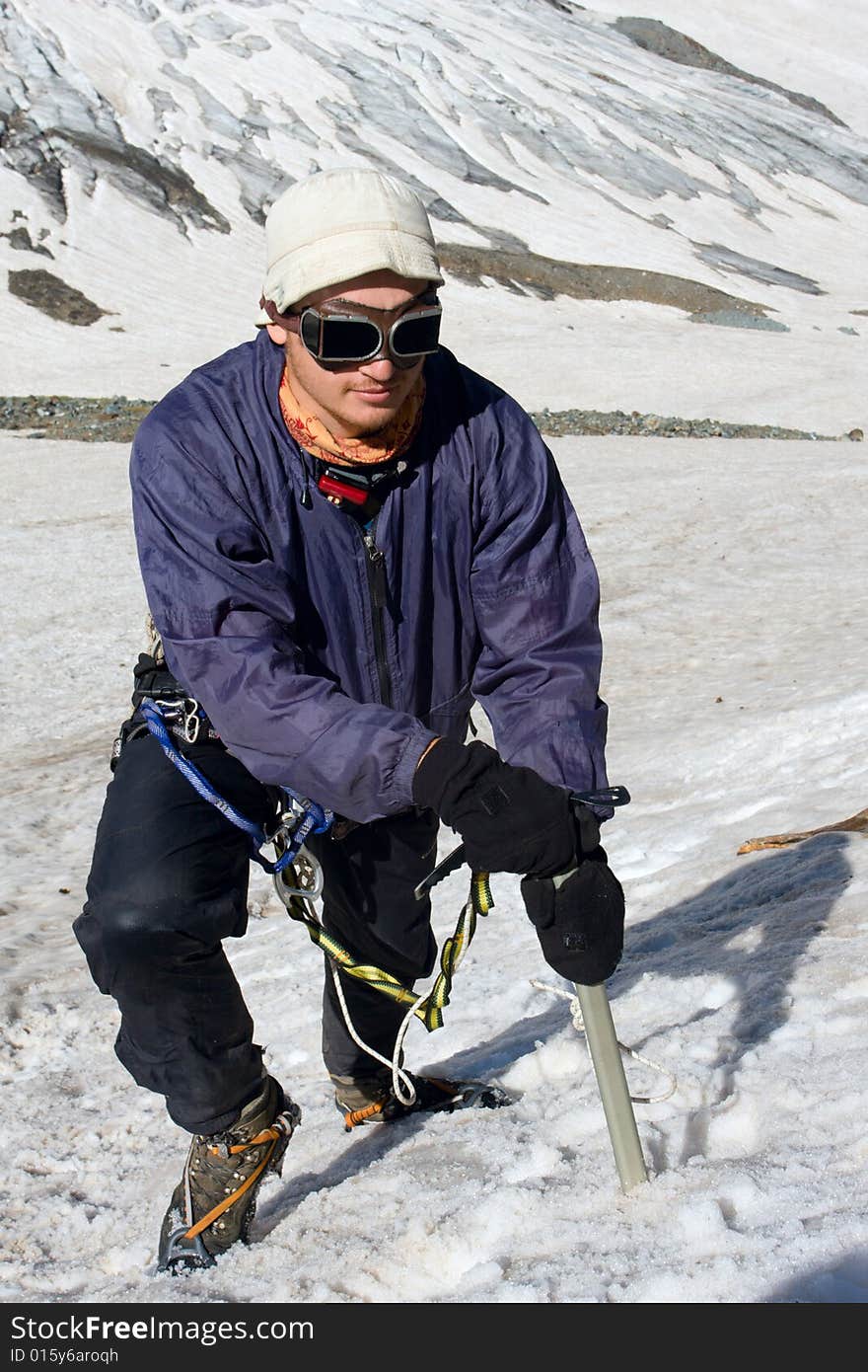 Mountain Climber With Ice-axe