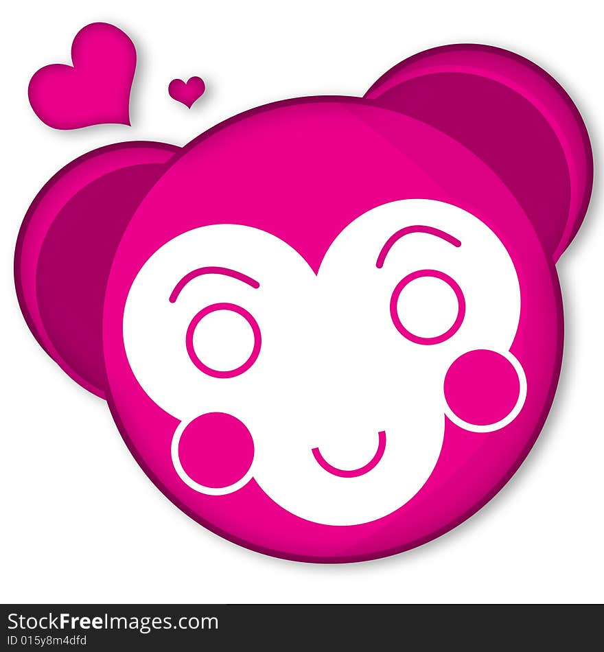 The cartoon design of cute little monkey. The cartoon design of cute little monkey