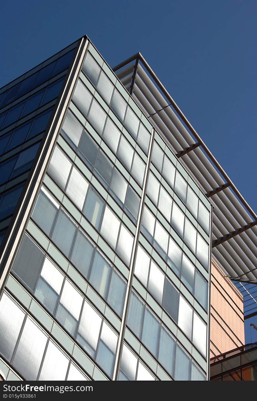 Modern office building facade detail