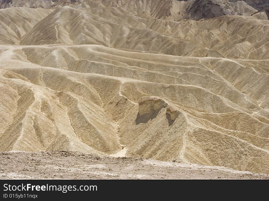 Yellow mountains of death valley