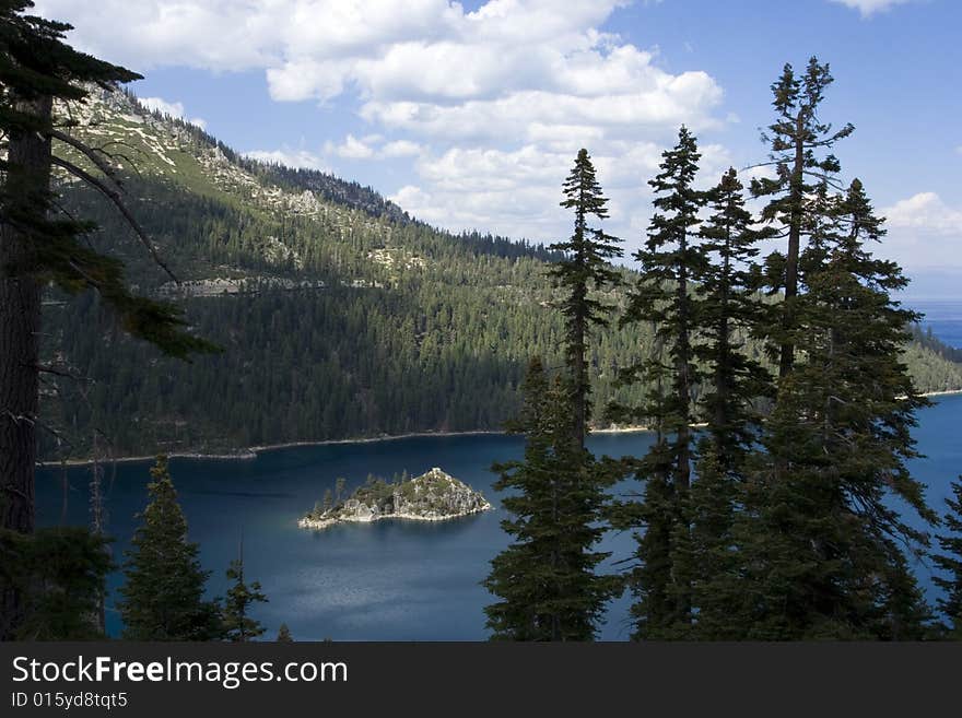 The lake with the forest surrounding it. The lake with the forest surrounding it.