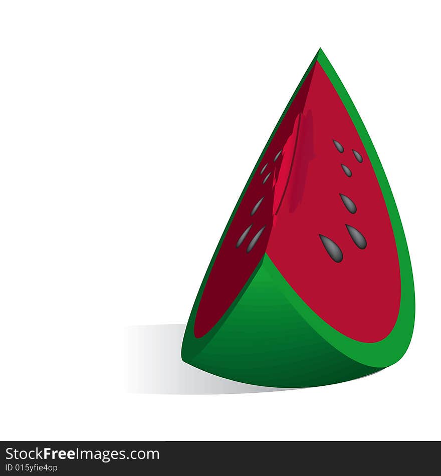 A ripe delicious fresh watermelon. A ripe delicious fresh watermelon