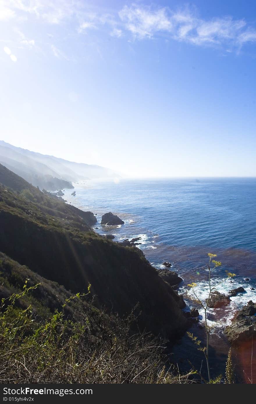 A rocky coast of california. A rocky coast of california