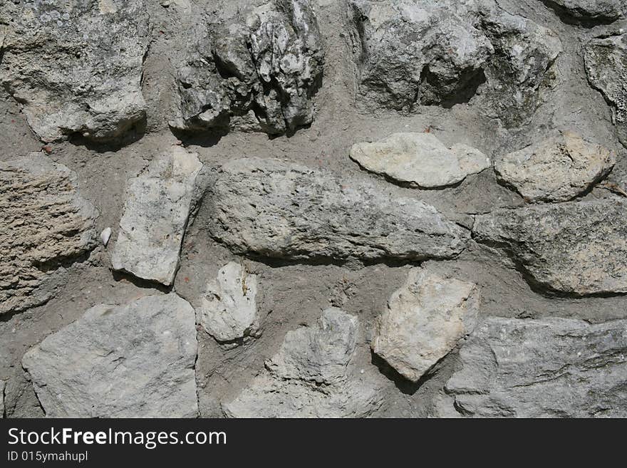 Close-up of the stone wall (background)