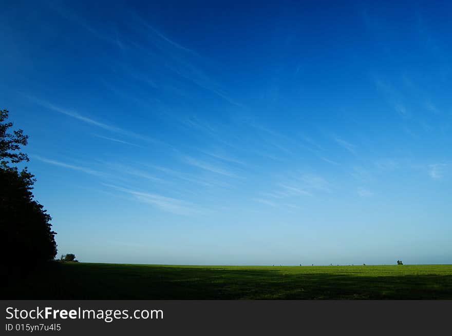 Photo of landscape. sky and meadow. Photo of landscape. sky and meadow