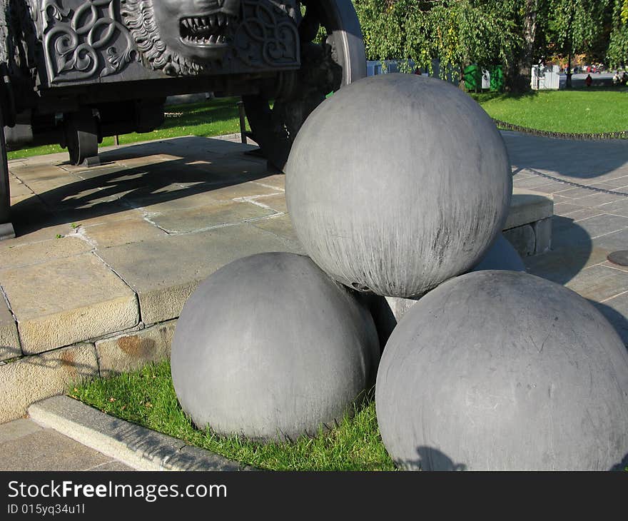 King-cannon (Tsar-pushka) in Kremlin. Moscow. Russia