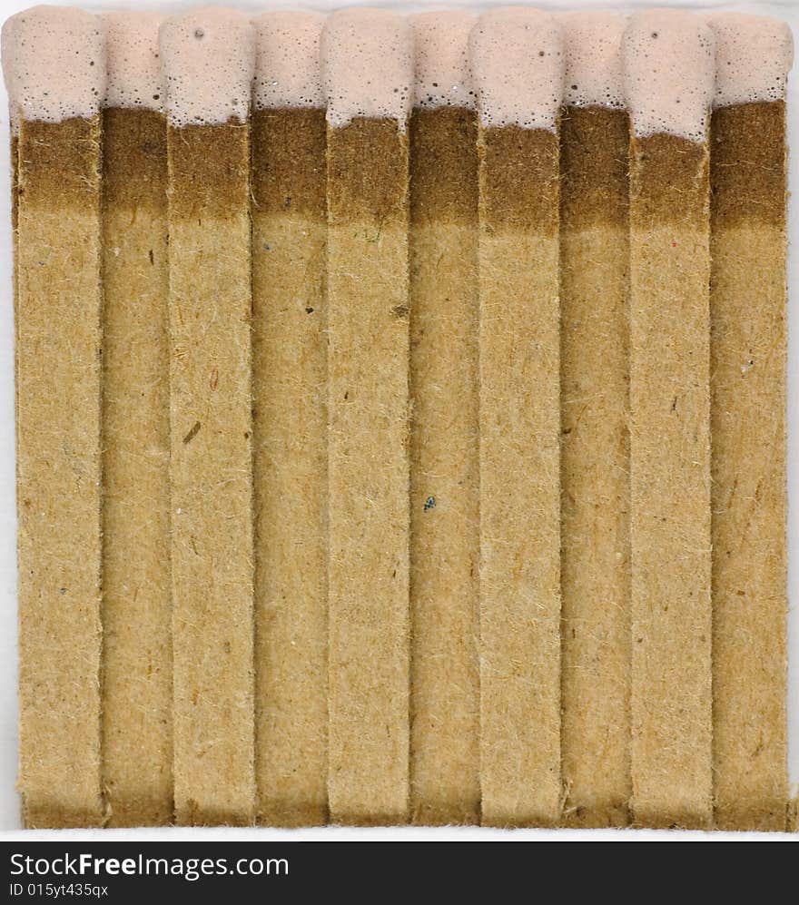 Paper match sticks in paper matchbox - macro