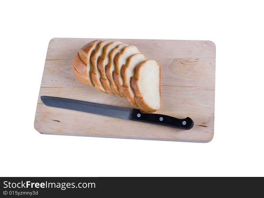 Long loaf on a chopping board