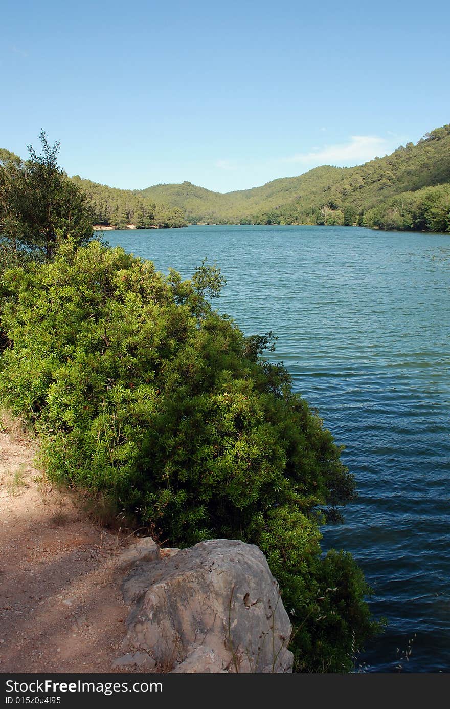 Lake of Carces in the Var region (Provence)