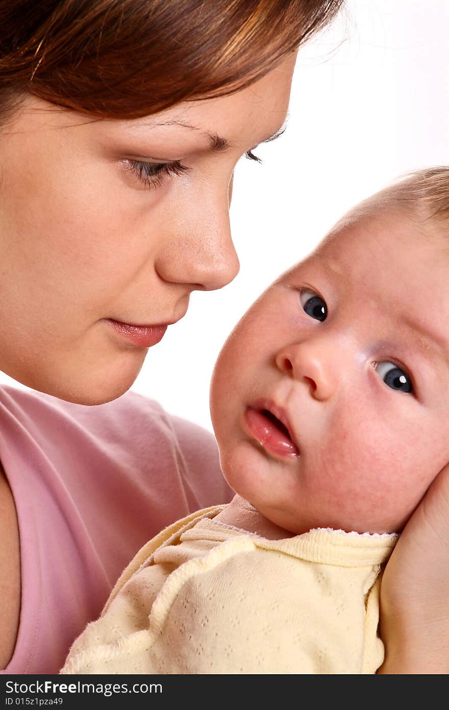 Happy mother with baby boy