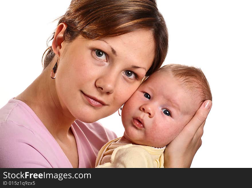 Happy mother with baby