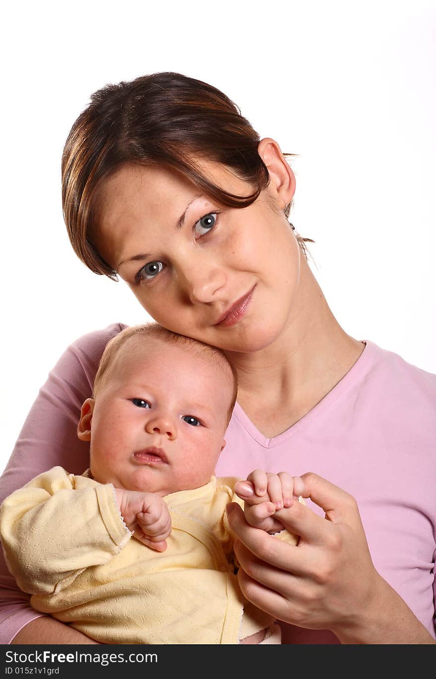 Happy mother with baby boy