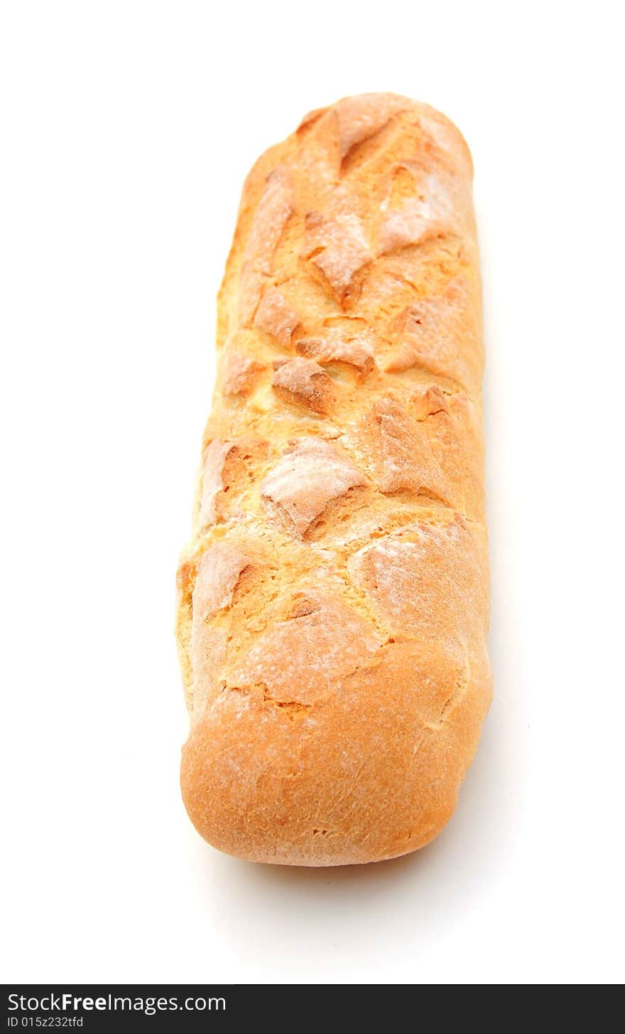 Fresh organic loaf of bread on white background. Fresh organic loaf of bread on white background