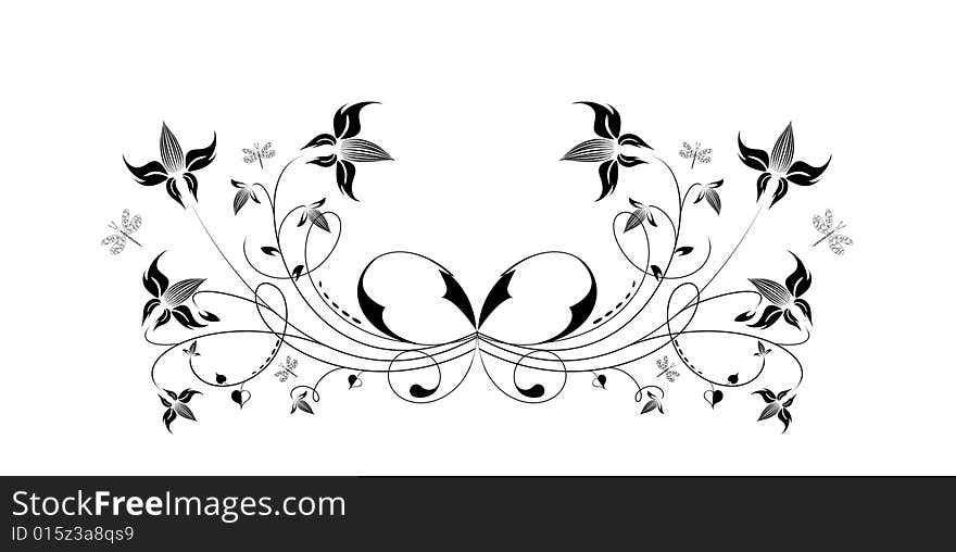 Decorative flowers, isolated on white background, vector illustration. Please see some similar pictures from my portfolio. Additional format: EPS-8. Decorative flowers, isolated on white background, vector illustration. Please see some similar pictures from my portfolio. Additional format: EPS-8