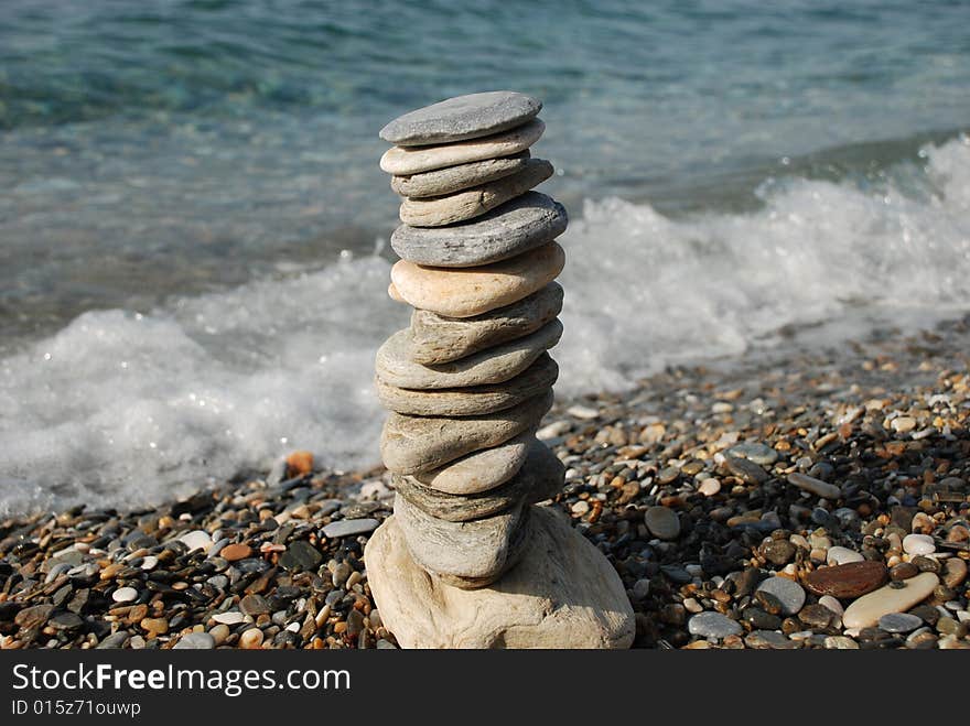 Pebble Near Seaside