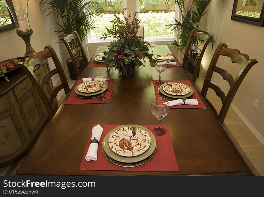 Luxury home dining table.