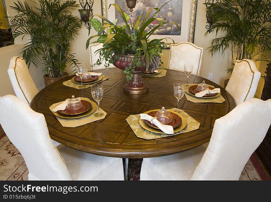 Festive dining table with luxurious decor. Festive dining table with luxurious decor.