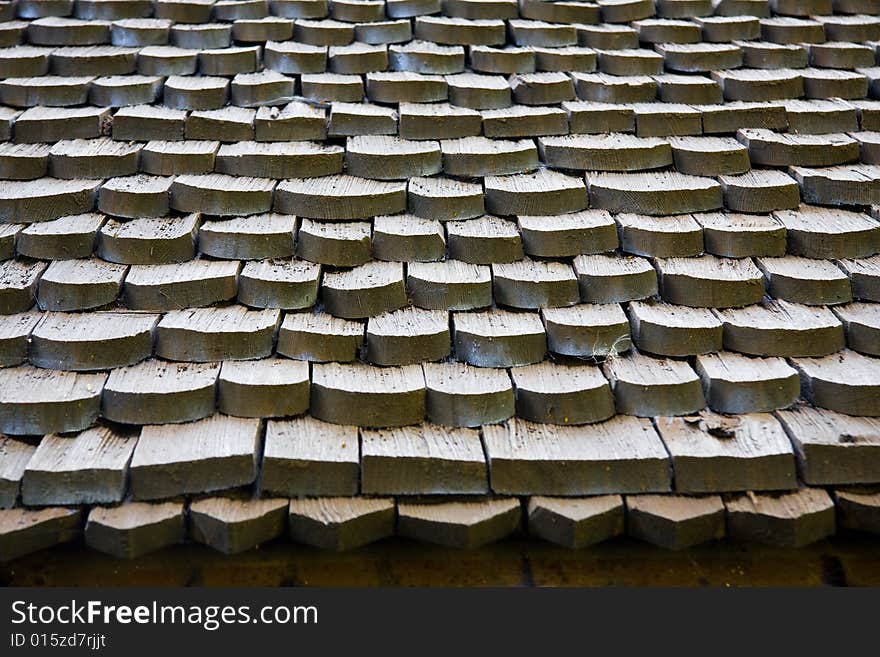Old nordic roofing technique of a typical swedish church roof