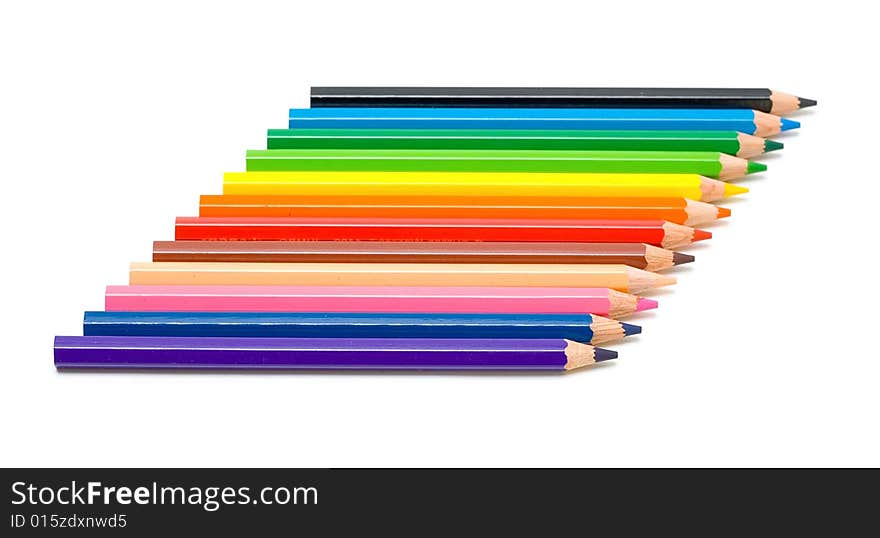 Color Pencils Isolated On White