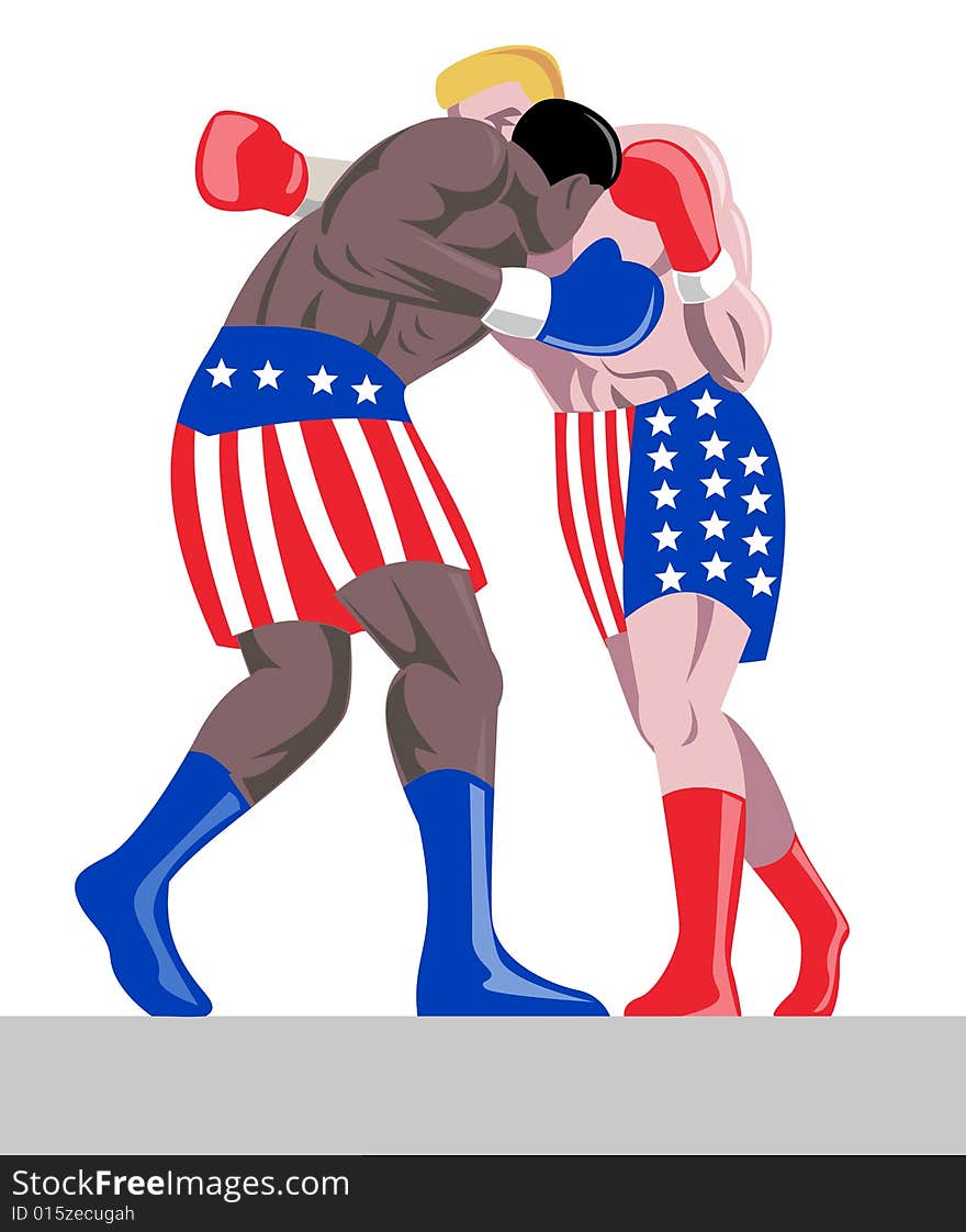 Boxers in American color