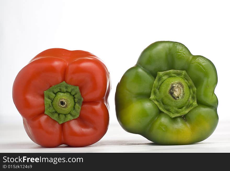 Crude pepper isolated on a white background