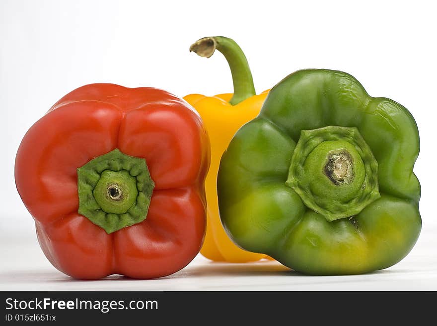 Crude pepper isolated on a white background