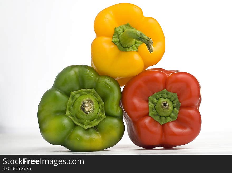 Crude pepper isolated on a white background