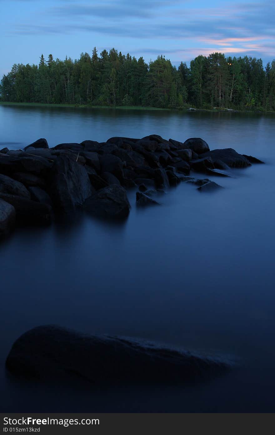 Lake in the evening