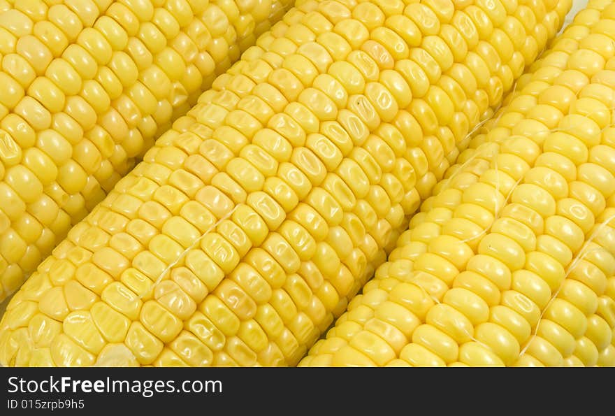 Closeup of nice fresh sweet yellow corns