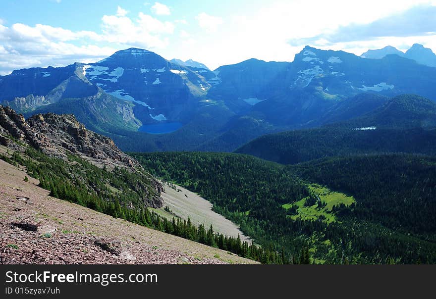 Views seen from Carthew-Alderson Trail in Waterton National Park Alberta Canada. Views seen from Carthew-Alderson Trail in Waterton National Park Alberta Canada